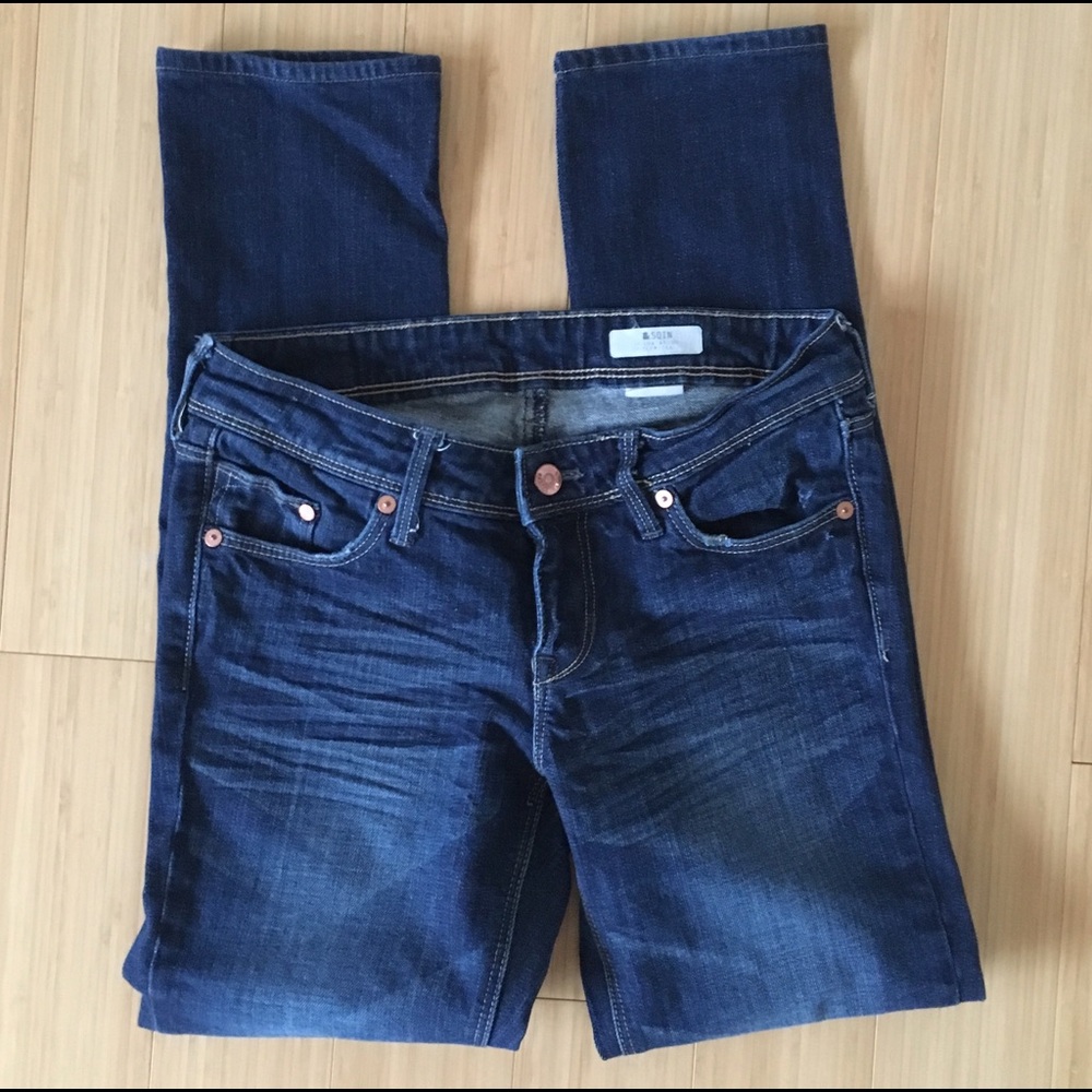 H&M Women's Skinny Jeans - Dark Blue